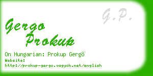gergo prokup business card